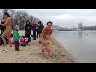 winter beach for parents