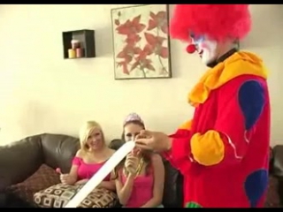 the clown gave the girl his big dick